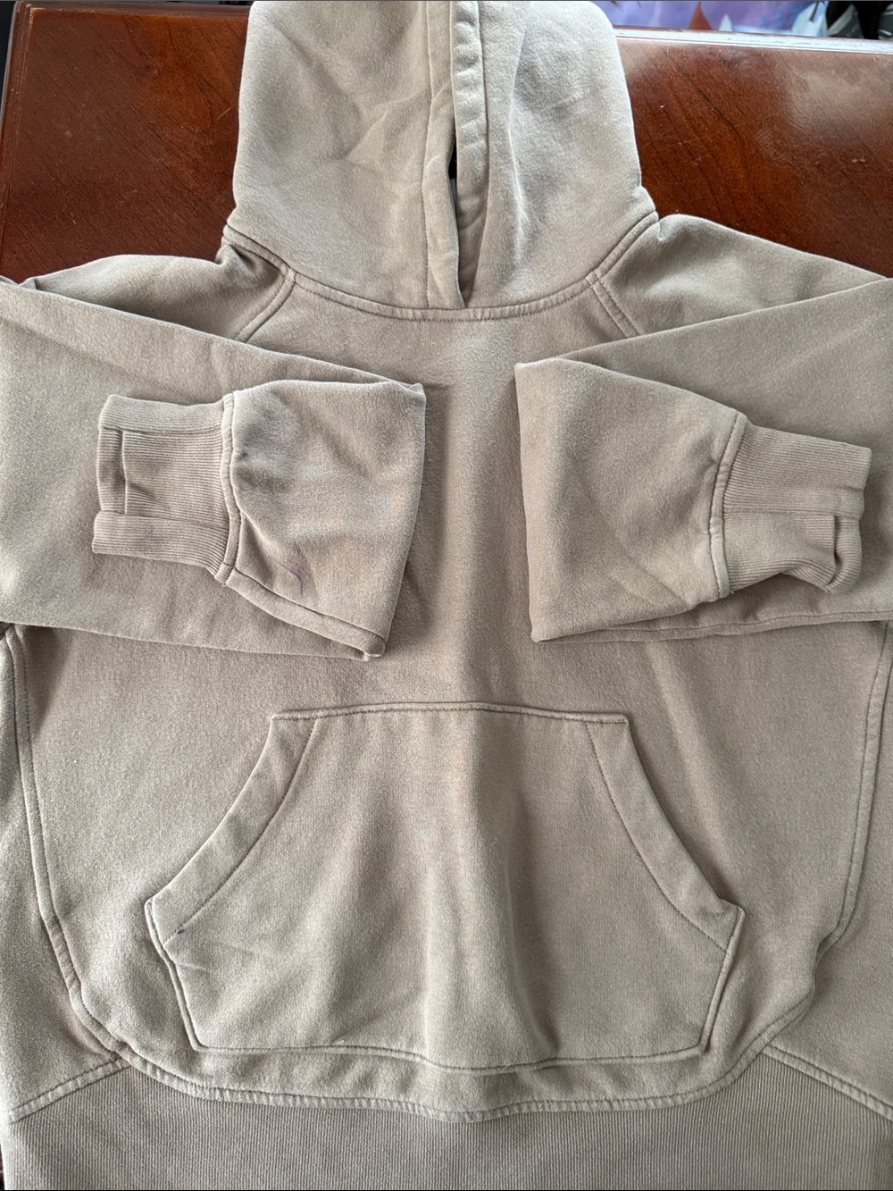 Athleta Kids Hooded Sweatshirt in Light Taupe